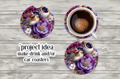 Birds &amp; Flowers Round Design, 10x10 Round Sublimation, d8 Product Image 6