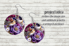 Birds &amp; Flowers Round Design, 10x10 Round Sublimation, d8 Product Image 7