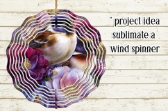 Birds &amp; Flowers Round Design, 10x10 Round Sublimation, d9 Product Image 3