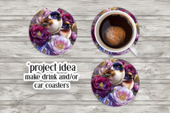 Birds &amp; Flowers Round Design, 10x10 Round Sublimation, d9 Product Image 6