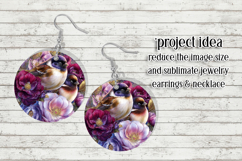 Birds &amp; Flowers Round Design, 10x10 Round Sublimation, d9 Product Image 7
