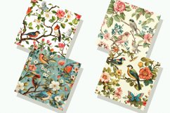 Birds And Flower Digital Paper Bundle Product Image 2
