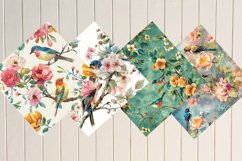 Birds And Flower Digital Paper Bundle Product Image 3