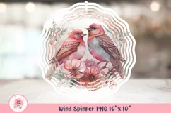 Birds Wind Spinner, Door Hanger Png, Keychain Png, Car Coaster
