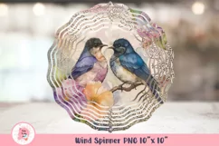 Birds Wind Spinner, Door Hanger Png, Keychain Png, Car Coaster