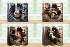 3D Birds Cracked Hole, 20/30oz Skinny Tumbler Product Image 8