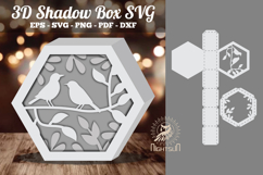 Birds Hexagon Shadow Box Product Image 1