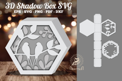 Birds Hexagon Shadow Box Product Image 1