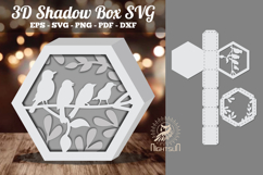 Birds Hexagon Shadow Box Product Image 1