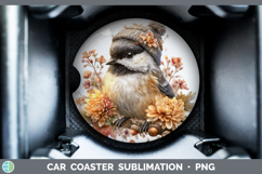 GorgeousBirds Knit Hat Car Coaster design.