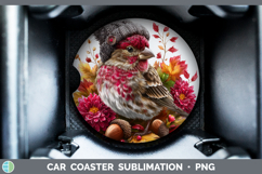 GorgeousBirds Knit Hat Car Coaster design.