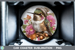 GorgeousBirds Knit Hat Car Coaster design.
