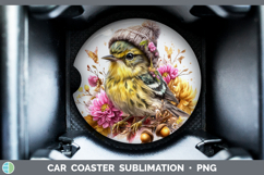 GorgeousBirds Knit Hat Car Coaster design.