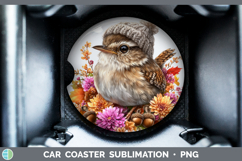 GorgeousBirds Knit Hat Car Coaster design.