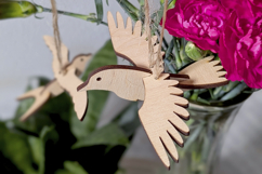 Birds - laser cut file, 3d laser design Hunging birds SVG Product Image 5