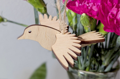 Birds - laser cut file, 3d laser design Hunging birds SVG Product Image 2