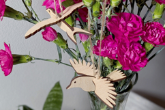 Birds - laser cut file, 3d laser design Hunging birds SVG Product Image 3