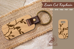 Birds Laser Cut Keychain SVG Product Image 1