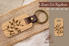 Birds Laser Cut Keychain SVG Product Image 1