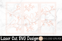 Birds on Branch Laser Cut, Nature Wall Decor SVG Product Image 2