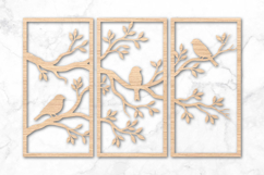 Birds on Branch Laser Cut, Nature Wall Decor SVG Product Image 3