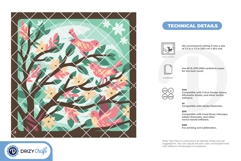 Birds on Soft Color Tree 3D Layered Paper Cut - The Bird 3D Product Image 4