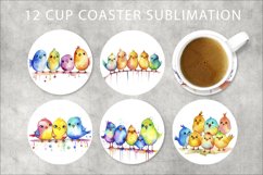 Birds Watercolor Round Coaster Bundle Product Image 1