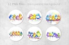 Birds Watercolor Round Coaster Bundle Product Image 2