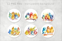 Birds Watercolor Round Coaster Bundle Product Image 3