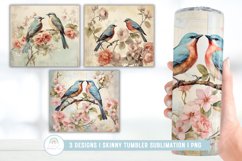 Birds Shabby Chic Tumbler Wrap I Tumbler Sublimation Product Image 1