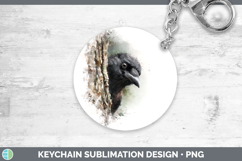 GorgeousBirds Tree Peek Keychain design.