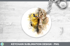 GorgeousBirds Tree Peek Keychain design.