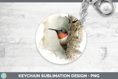 GorgeousBirds Tree Peek Keychain design.