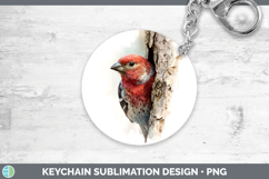 GorgeousBirds Tree Peek Keychain design.