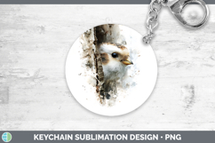GorgeousBirds Tree Peek Keychain design.