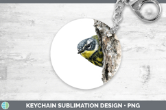 GorgeousBirds Tree Peek Keychain design.