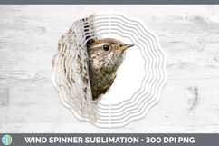 GorgeousBirds Tree Peek Wind Spinner design.