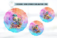 Colorful Bird Wind Spinner Sublimation Design PNG Product Image 1