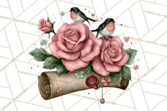 Birdsong Letters Clipart, Printable Love Letter PNG Product Image 3