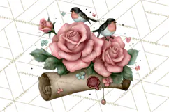 Birdsong Letters Clipart, Printable Love Letter PNG Product Image 3