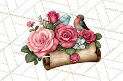 Birdsong Letters Clipart, Printable Love Letter PNG Product Image 5