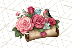 Birdsong Letters Clipart, Printable Love Letter PNG Product Image 5