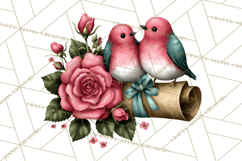 Birdsong Letters Clipart, Printable Love Letter PNG Product Image 2