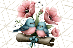 Birdsong Letters Clipart, Printable Love Letter PNG Product Image 3