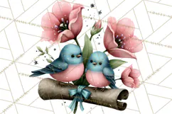 Birdsong Letters Clipart, Printable Love Letter PNG Product Image 3