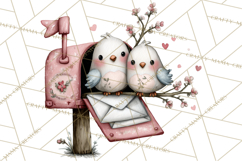 Birdsong Letters Clipart, Printable Love Letter PNG Product Image 4