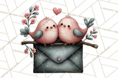 Birdsong Letters Clipart, Printable Love Letter PNG Product Image 5