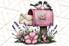 Birdsong Letters Clipart, Printable Love Letter PNG Product Image 4