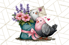 Birdsong Letters Clipart, Printable Love Letter PNG Product Image 5