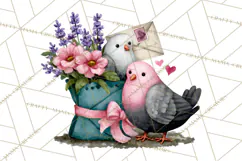 Birdsong Letters Clipart, Printable Love Letter PNG Product Image 5